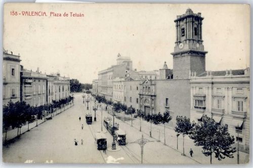Valencia - Plaza de Tetuan , Strassenbahn