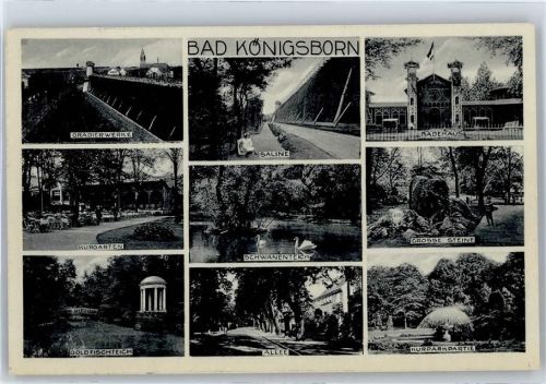 Königsborn Gradierwerke, Saline, Badehaus, Große Steine, Kurparkpartie, Schwanenteich, Allee, Goldfischteich, Kurgarten