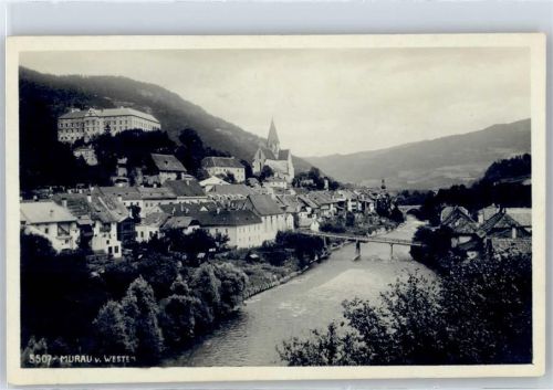 Murau Schloss, Kirche, Brücke, Fluss