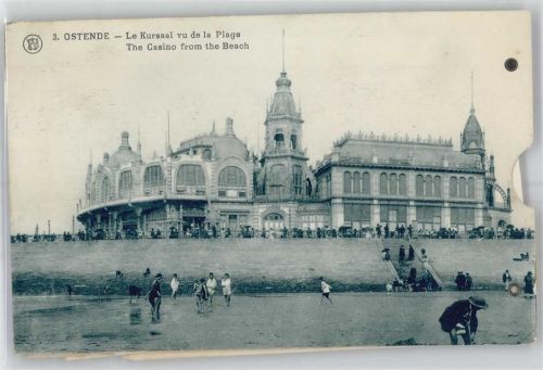 Ostende Leporello, Blick vom Strand zum Kursaal, Casino