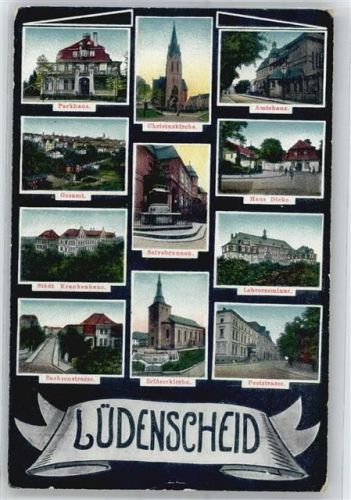 Lüdenscheid Mikroskop-Postkarte