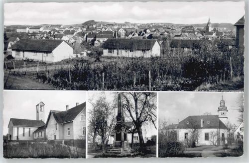 74722 W6967 Buchen (Odenwald) - Gesamtbild, Kirche, Denkmal