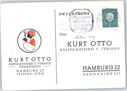 26180 W2902 Nethen - Landpoststempel, Kaffee-Rösterei und Versand Teehandlung Kurt Otto Hamburg
