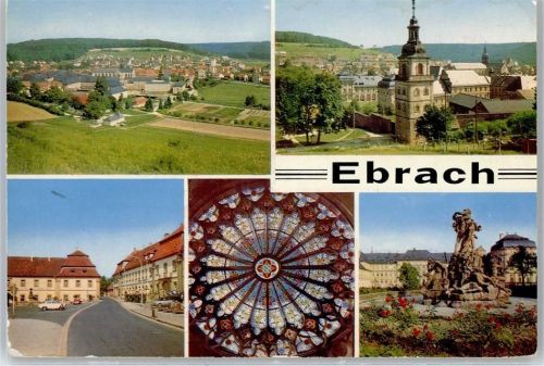 Ebrach Gesamtansicht, Kirche, Ortspartie, Brunnen