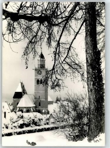 Überlingen Kirche Blick vom Museumsgarten zum St. Nikolausmünster