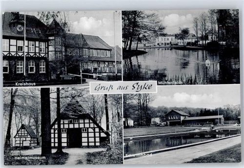 28857 W2808 Syke - Schwimmbad , Mühlenteich