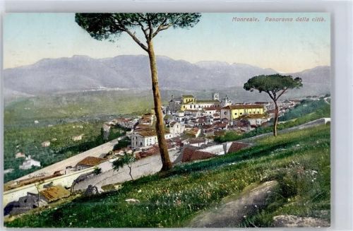 90046 Monreale Künstlerkarte Panorama della citta
