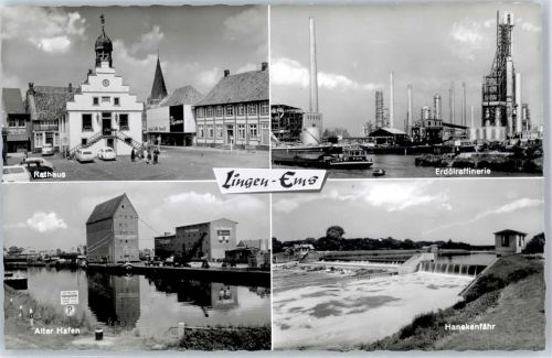 Lingen Erdölraffinerie Rathaus alter Hafen Hanekenfähr