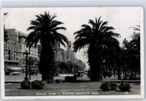 Buenos Aires 1938 Omnibus Avenida Leandro N. Alem
