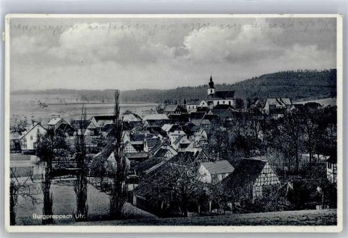 97496 W8729 Burgpreppach - Kirche, Fachwerk