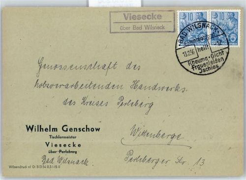19322 O2901 Bad Wilsnack - Landpoststempel Viesecke