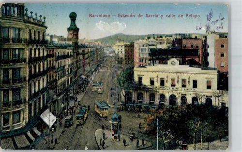 Barcelona 1924 Straßenbahn Litfaßsäule