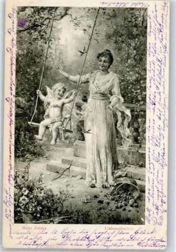 Liebesschaukel Amor Frau