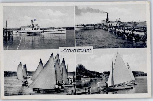 86911 W8918 Dießen a. Ammersee 1943 - Ausflugsschiff Andechs Segelboote Sport