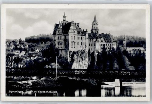 Sigmaringen Eisenbahnbrücke Schloss Sigmaringen