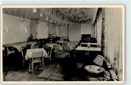 64625 W6140 Bensheim - Ort handschriftlich Innenansicht Gasthaus