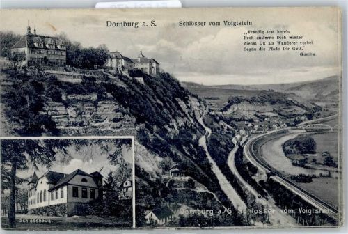 Dornburg 1913 Schlösser vom Voigtstein Schiesshaus