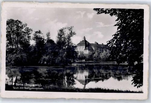04552 O7200 Borna b Leipzig Foto AK Realgymnasium