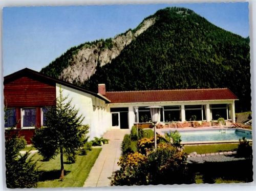 82438 W8116 Eschenlohe , Loisach - Siemens Kurheim Blick zum Osterfeuerkopf