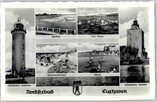 27472 W2190 Cuxhaven - Leuchtturm Schwimmbad