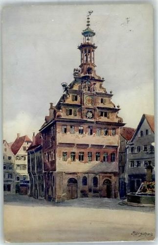 Esslingen sign.Marschall altes Rathaus