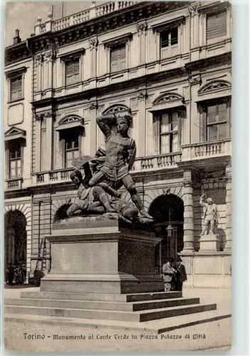 Torino Denkmal Monumento al Conte Verde in Piazza Palazzo di Citta