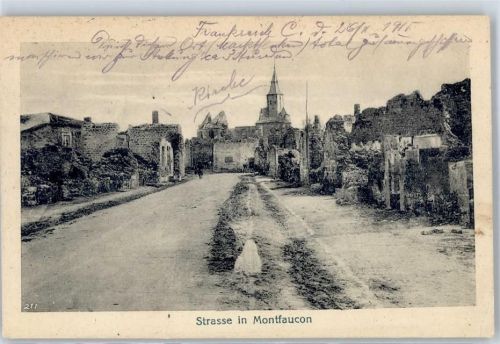 Montfaucon 1915 Dorfstrasse