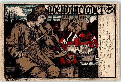 1904 R.v. D. Schiestl Geige spielen
