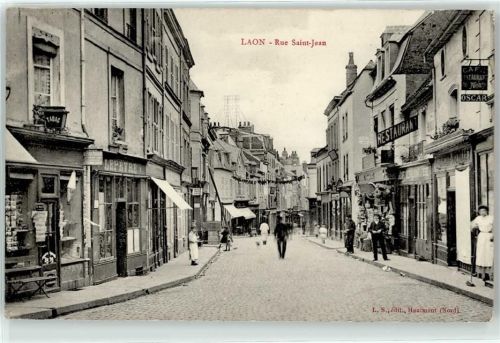 Laon 1915 Feldpost Rue Saint Jean