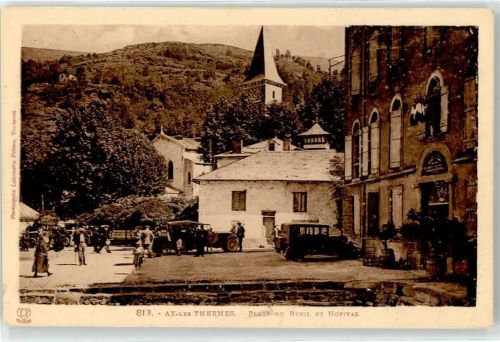 Ax-les-Thermes Place du Breil et Hopital