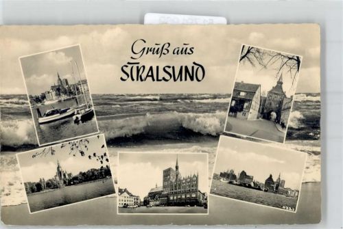 Stralsund Rathaus Hafen Kirche Tor Ostsee
