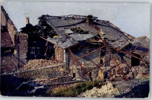 Courcy 1916 Zerschossene Flaschenfabrik