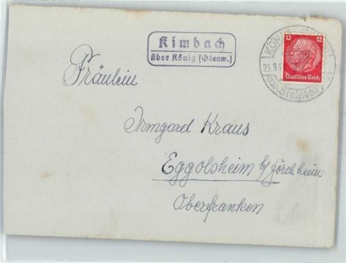 64668 W6149 Rimbach , Odenw - Landpoststempel