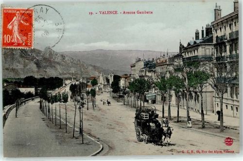 Valence 1908 Postkutsche