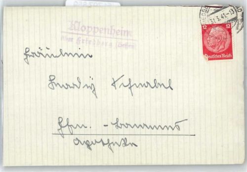 61184 W6367 Kloppenheim , Wetterau - Landpoststempel