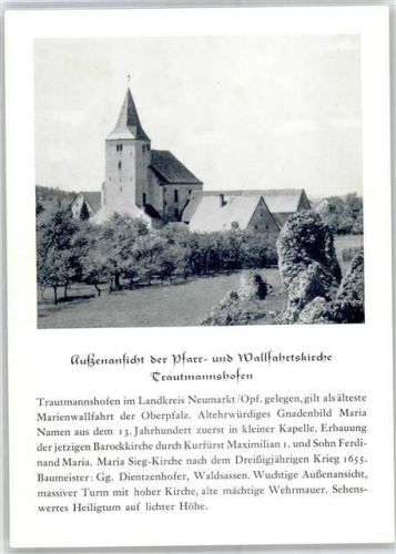 92283 W8451 Trautmannshofen , Oberpf - Kirche