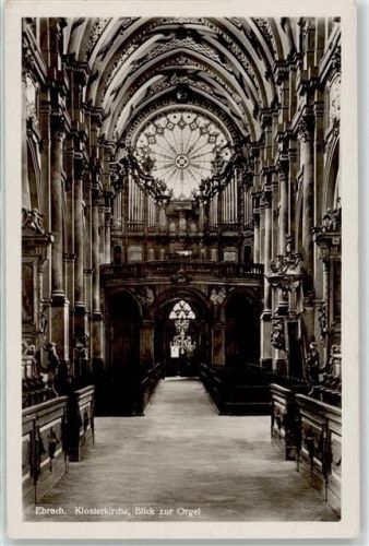 96157 W8612 Ebrach , Oberfr - Klosterkirche Blick zur Orgel