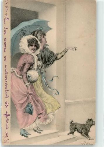 1902 Hund Mode Muff sign.