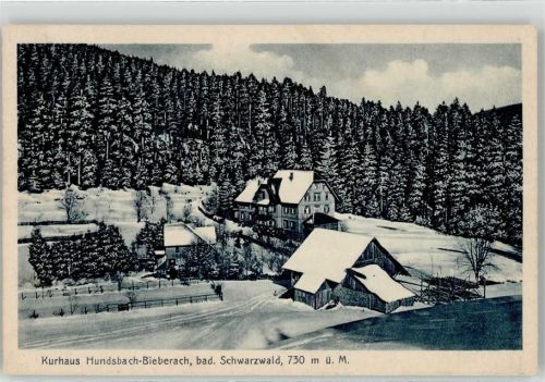 76596 W7564 Hundsbach , Baden Winter Kurhaus Bieberach