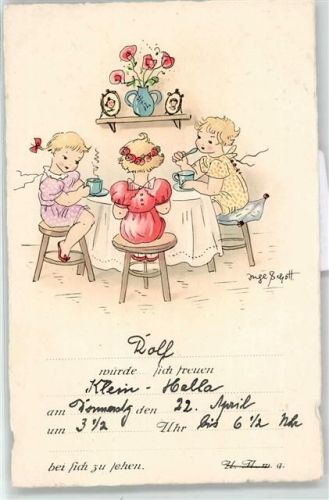 Schott, Inge Kind Einladungskarte