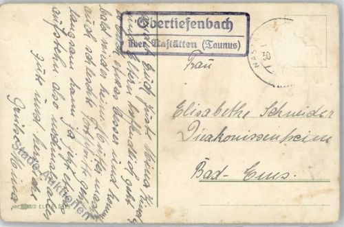 56357 W5429 Obertiefenbach , Taunus - Landpoststempel Neujahr
