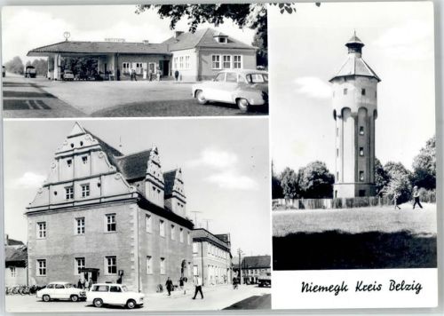 Niemegk Wasserturm Rathaus Gasthaus Raststätte Tankstelle Auto