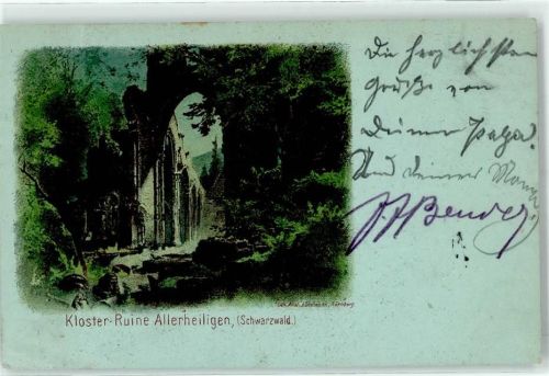 Allerheiligen 1901 Ruine
