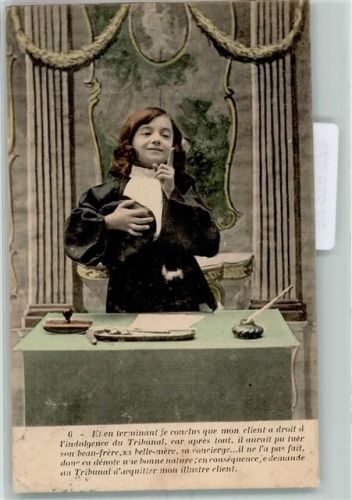 1905 Kind als Richter Tintenfass Beruf AK