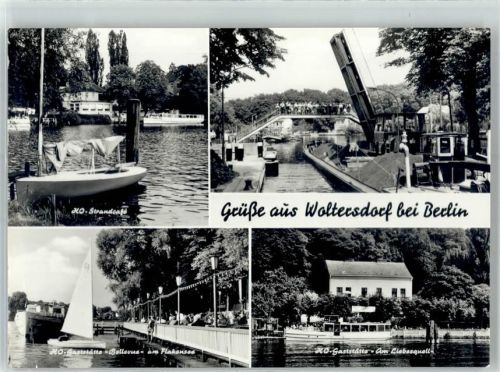 14789 O1801 Woltersdorf b Brandenburg an der Havel - Gasthaus Strandcafe Gasthaus Bellavua und am Liebesquell Kanal