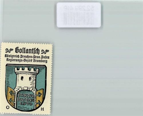 Wongrowitz Kaffee Hag Gollantsch Wappen Blau Silber Zinnenturm Tor Porta Patens Esto Gollantsch