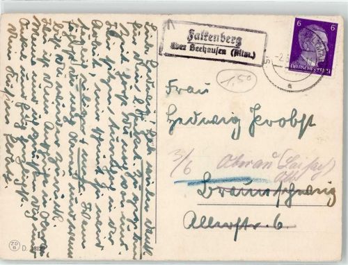 Falkenberg Landpoststempel Blumenstrauß