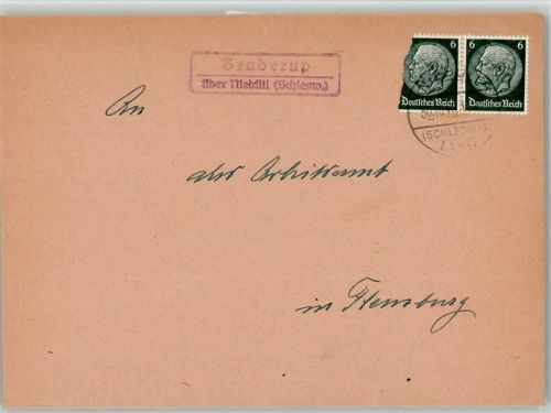 25923 W2264 Braderup b Niebüll KEINE AK Landpoststempel