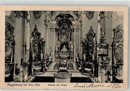 89264 W7912 Roggenburg , Schwab - Kirche Innenansicht