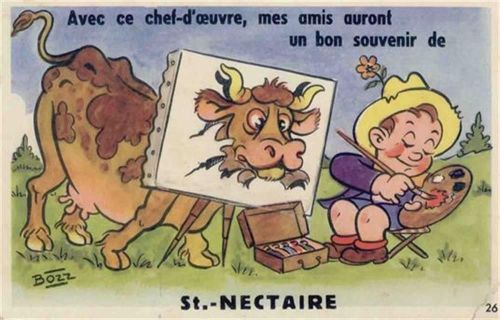 Saint-Nectaire Saint-Nectaire (Frankreich) Leporello II (Stauchung, fleckig RS)
